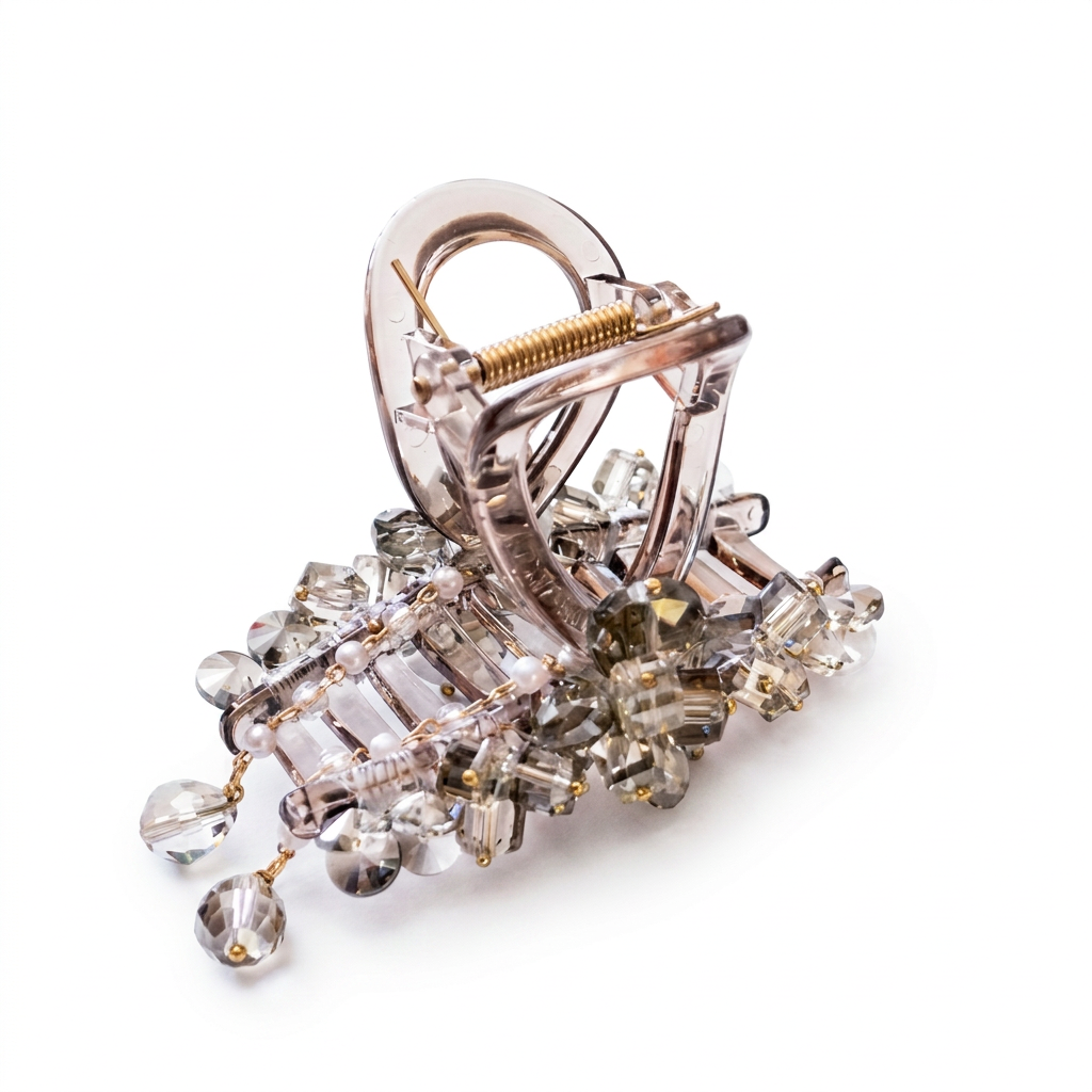 Crystal Beaded Hair Claw Clip